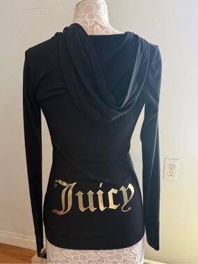 Y2K juicy couture black Henley hoodie